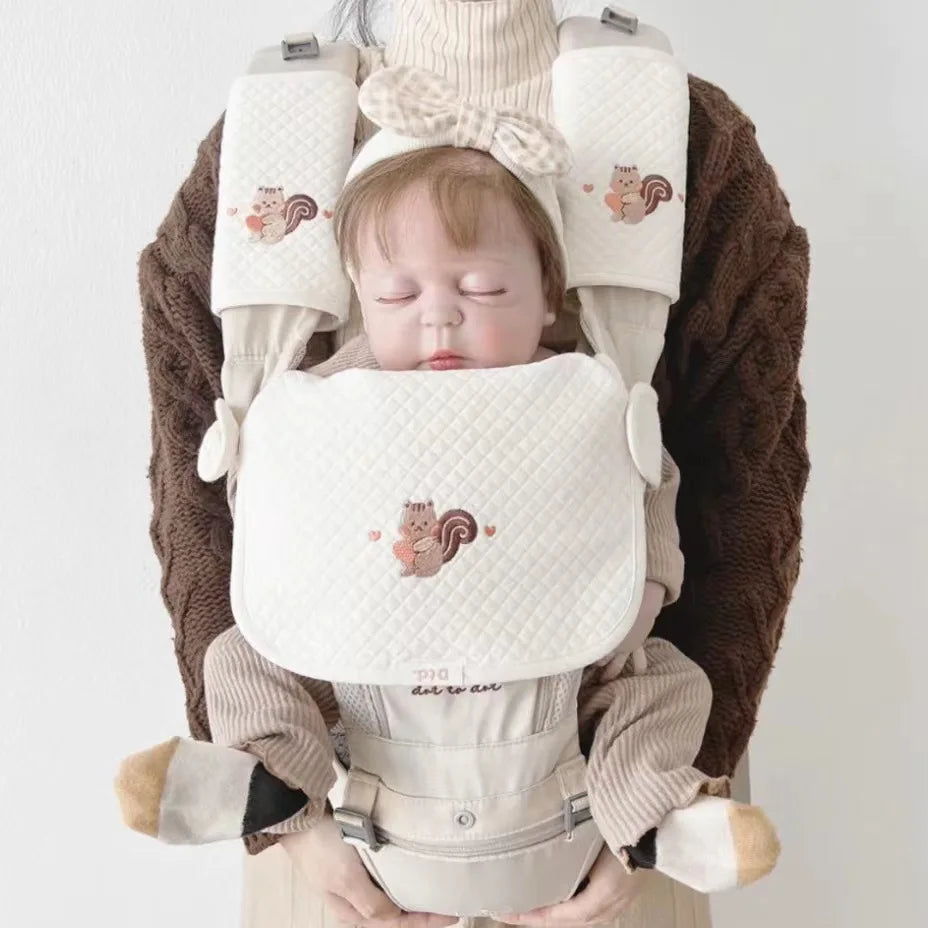 3pcs/Set Waterproof Baby Bibs Muslin Saliva Towel Cotton Shoulder Pad Bite Cushion Baby Accessories Girl Burp Cloth