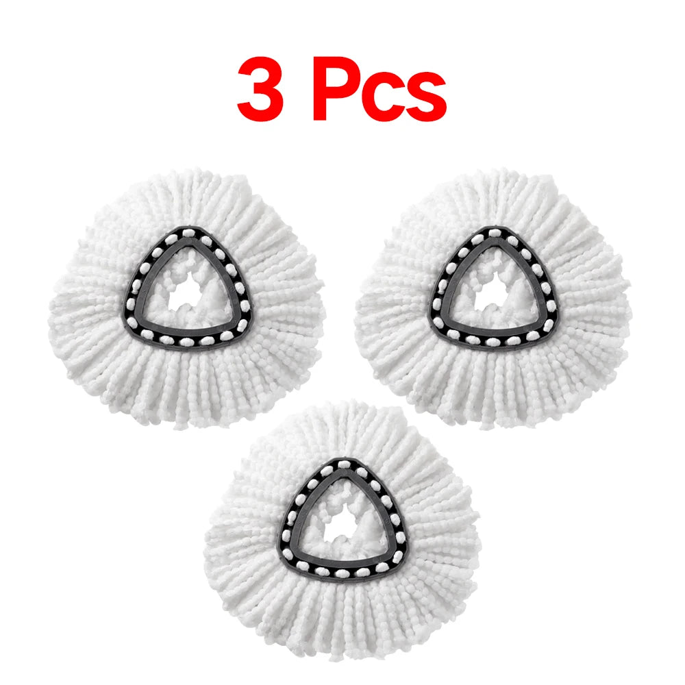 White Mop Head Cloth Replacement Microfiber Mop Refills Spin Mop Cloth Replacement Head for Vileda O-cedar Replacement Mop Heads