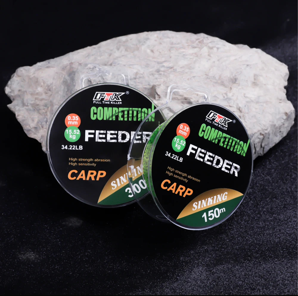 FTK 3D Invisible Carp Fishing Line Nylon150m/300m Super Strong Monofilament Fluorocarbon Tensile Spot Line for Pesca