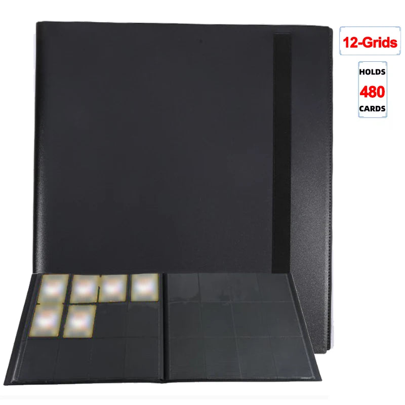 1Pc Card Binder 160/360/480 Trading Card Holder Book PP Cover Binder For Cards Durable Side Loading Card Book With Gaming Cards
