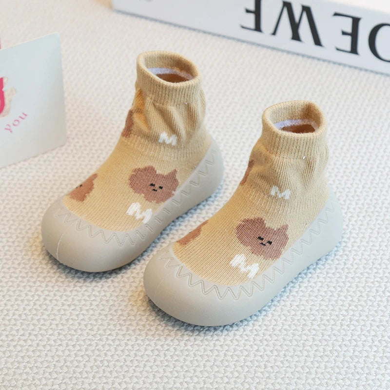 Baby Socks Shoes Infant Cute Cartoon Kids Boy Shoes Soft Rubber Sole Child Floor Sneaker BeBe Booties Toddler Girls First Walker