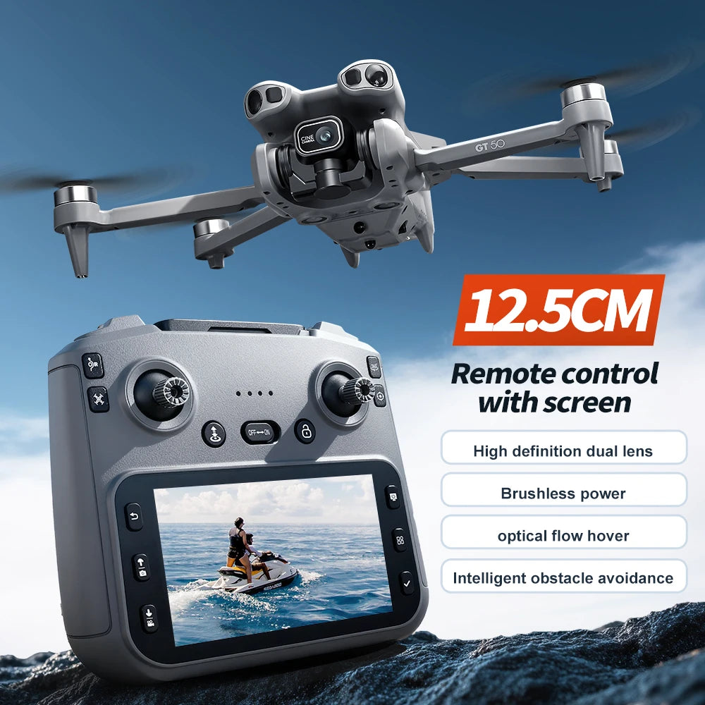 2026 NEW Original GT50 PRO RC Drone 8K HD Dual Cameras WiFi GPS 20mins Flight Aerial Photography Quadcopter Remote Control Toys