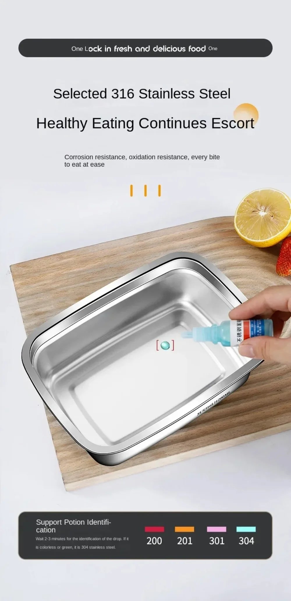 Stainless Steel Camping Lunch Box Sealed Microwave Suitable Preservation Box Large Capacity Leak-proof