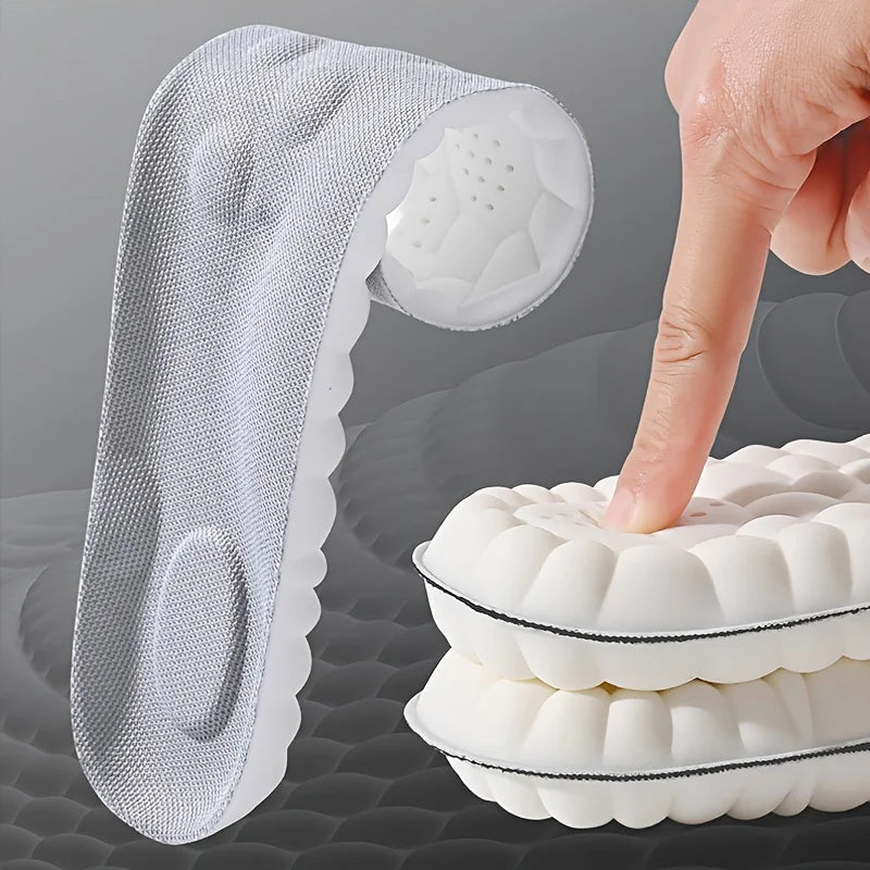 1Pair/2Pairs/4Pairs High Elasticity Latex Sport Insoles Soft Shoe Pads Arch Support Orthotic Insoles Breathable Deodorant Insole