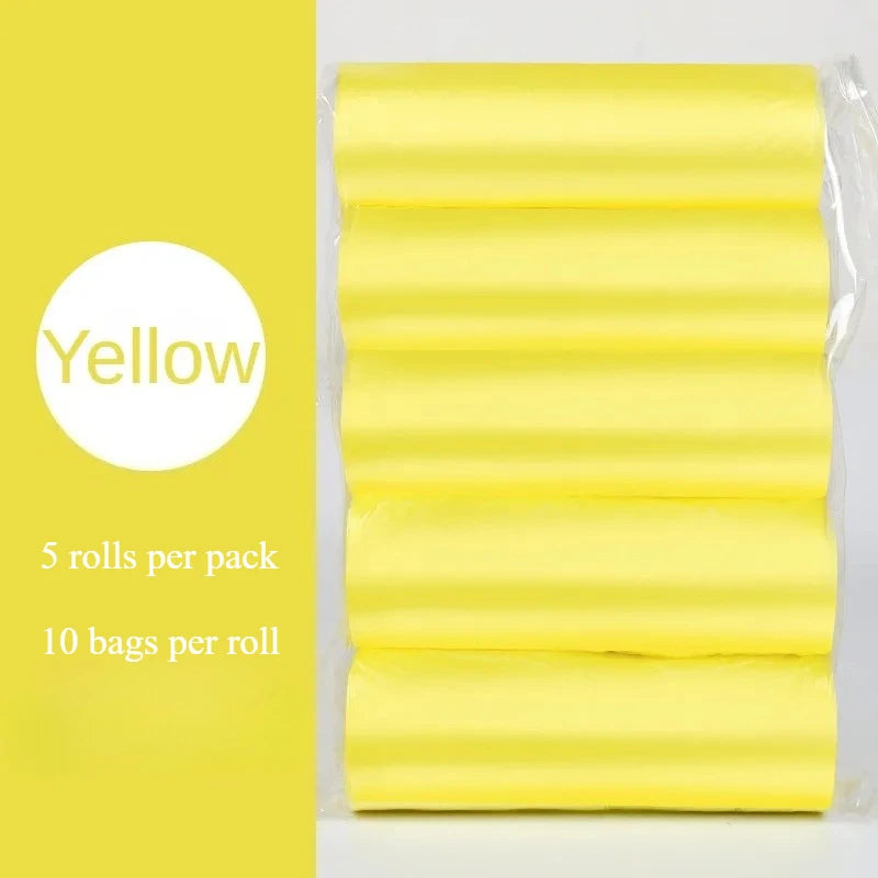5 Rolls/pack Household Disposable Trash Pouch Small Trash Bags Kitchen Storage Garbage Bags Cleaning Waste Bag Plastic Bag