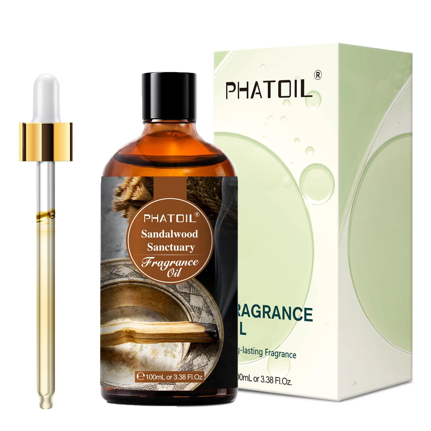 PHATOIL 100ml Oud Warmth Fragrance Oil For Diffuser Aromatherapy Warm Santal Vanilla Amber Black Orchid Aroma Fragrance Oils