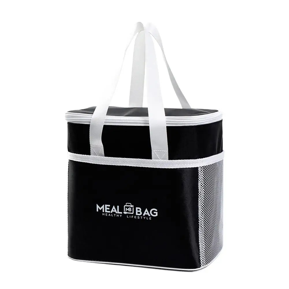Large Capacity Tote Bento Insulated Lunch Bag Picnic Food Box Storage Ice Cooler Thermal Bag Portable Handheld Insulation Bags