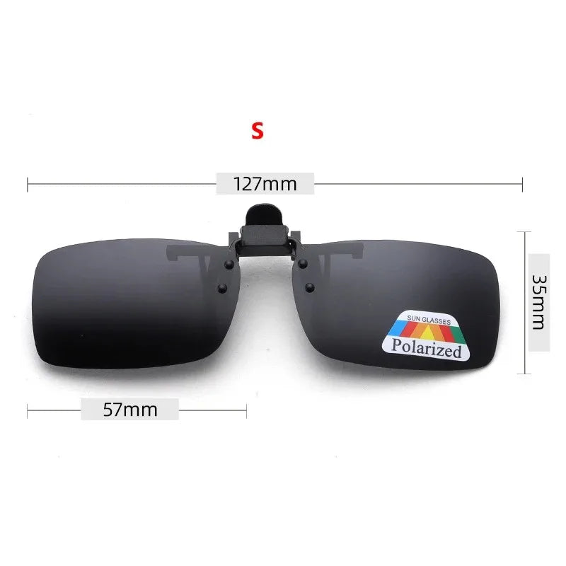 4 Color Grey Lenses Polarized Sunglasses Clip On Flip Up UV 380 Driving Fishing Night Vision Glasses Clips