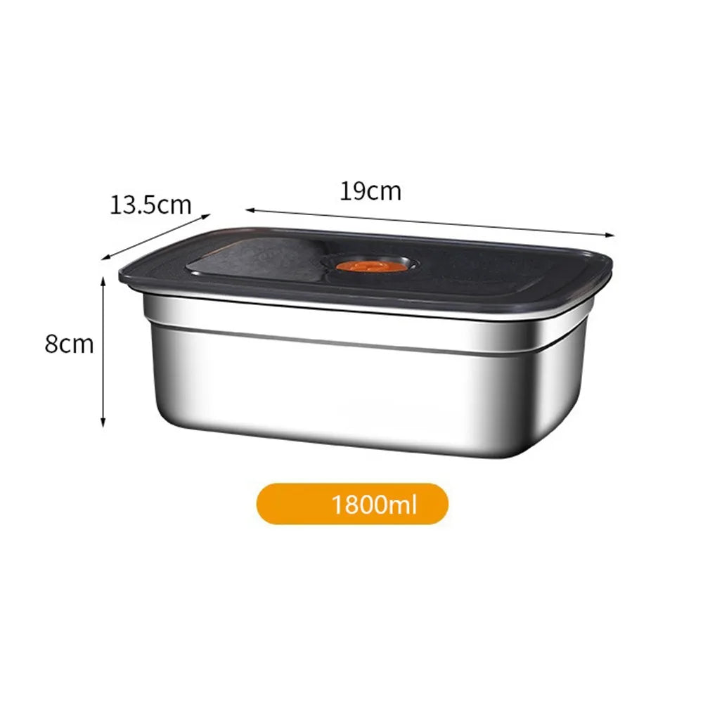 Stainless Steel Camping Lunch Box Sealed Microwave Suitable Preservation Box Large Capacity Leak-proof