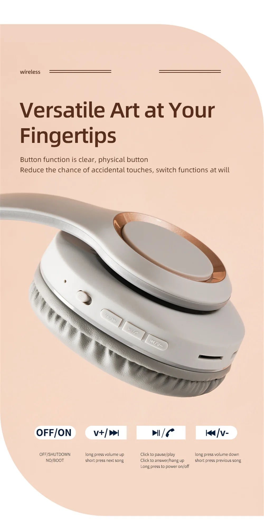 Shoumi 15 Hours Play Wireless Headset Bluetooth Television Headphone with Mic,Bluetooth Adapter Built-in Battery,for TV Computer