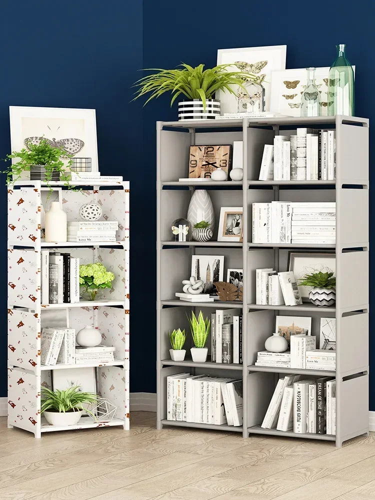 Simple Bookshelf Easy Assembly Bookcase Can Be Moved Children's Debris Rack Home Furniture Book Shelf Storage Locker Holders