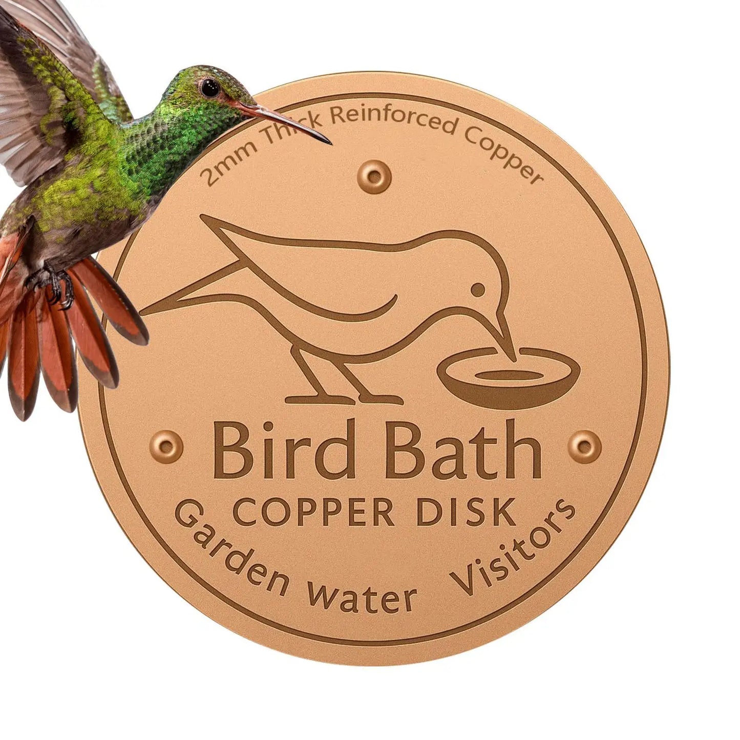 Bird Bath Copper Disk bird bath purification tray Metal Cleaner Disks Feeder Accessories For Water Bowl