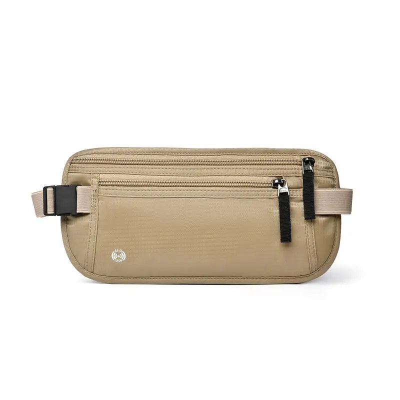 RFID Blocking Waterproof Sport Travel Phone Money Belt Bag Fanny Packs Men Women Hidden Wallet Passport Holder Bag Big Capacity