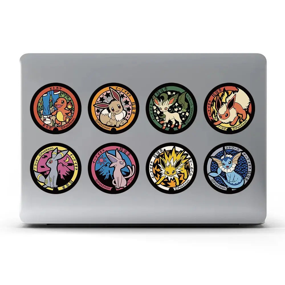 500/1000PCS Pokemon Pikachu Roll Stickers Cartoon Scrapbook Phone Gift Living Waterproof Coffee Phone Stationery Luggage Decals