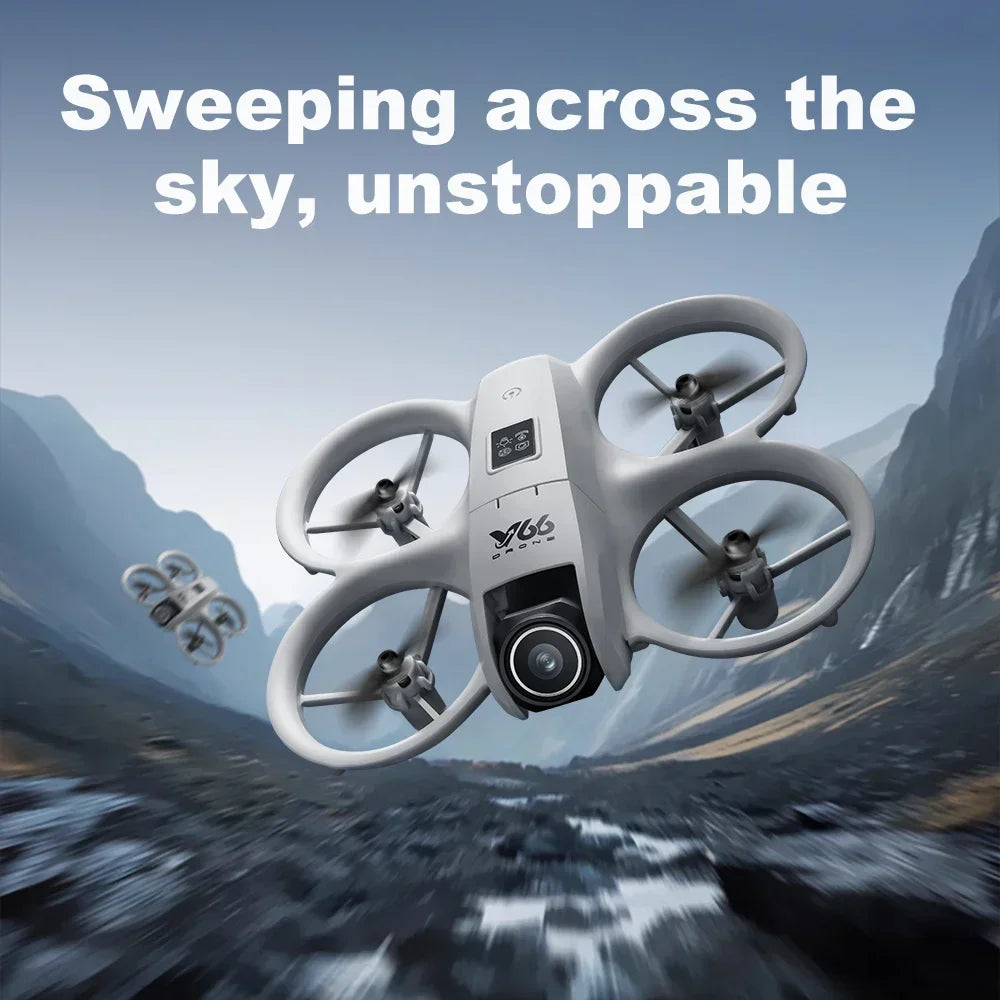 Lenovo V66 Mini Drone | 4K HD Camera, WiFi FPV, Obstacle Avoidance, Pocket-Sized RC Helicopter & Quadcopter