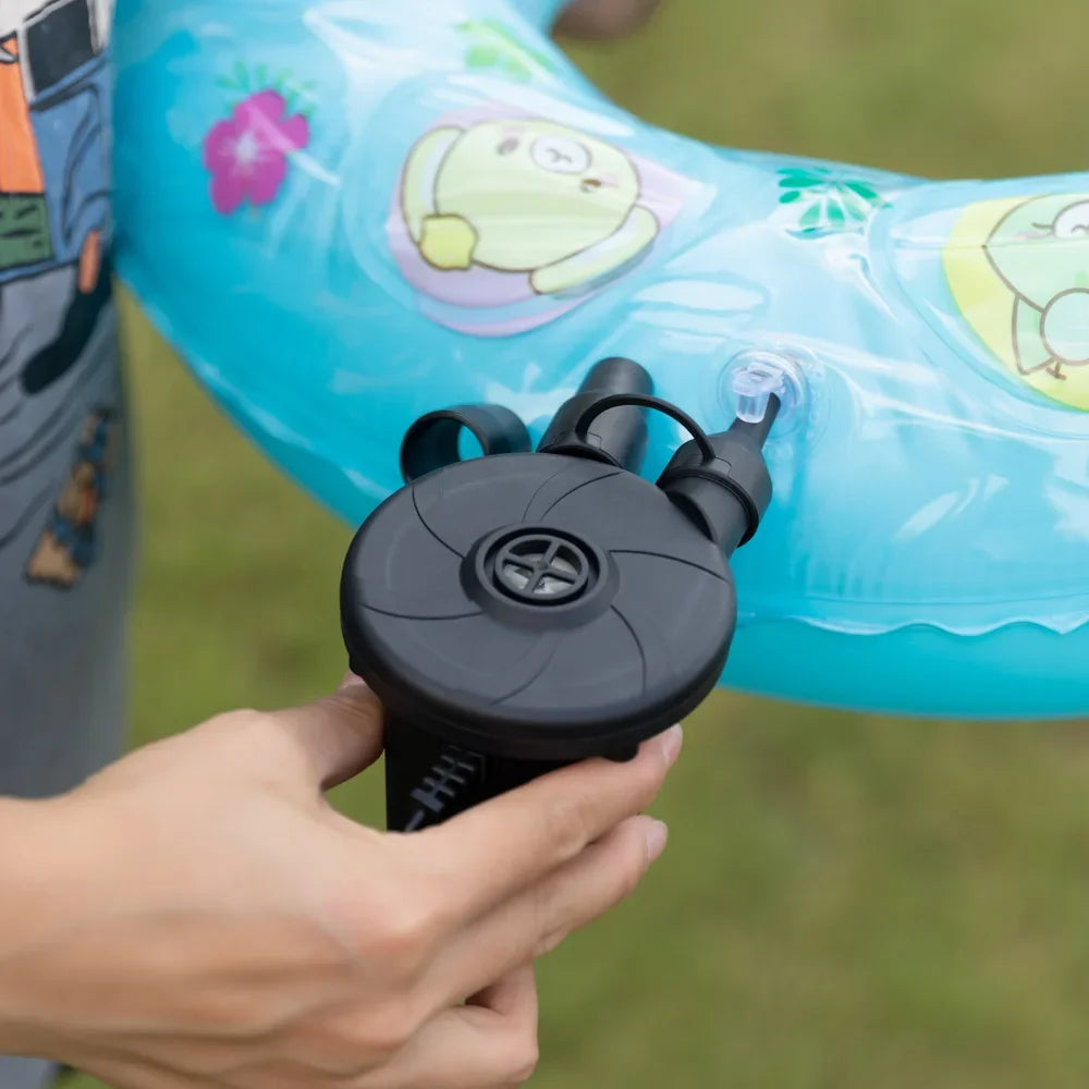 Portable Electric Air Pump with Multiple Nozzles for Quick, Suitable for Swim Ring, Pool Rafts and Inflatable Toys