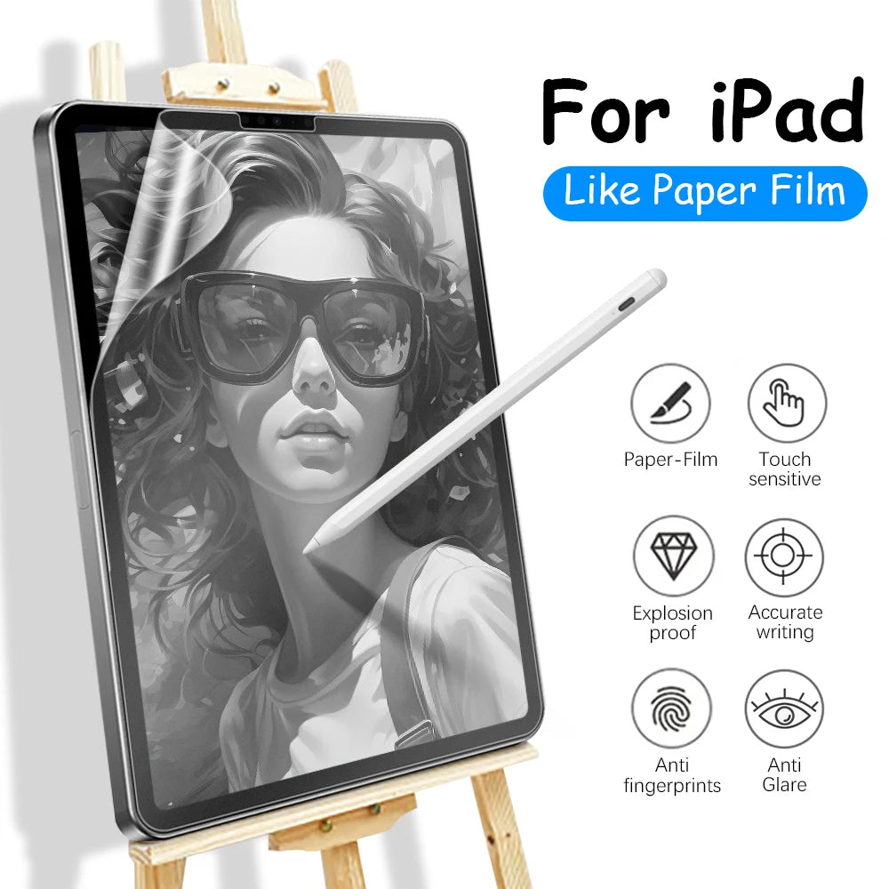 Matte Screen Protector For iPad A16 Pro 13 11th M4 M5 12.9 Air 11 M2 M3 5 4 3 10 9 9th 10th Generation Mini 6 7 Like Paper Film