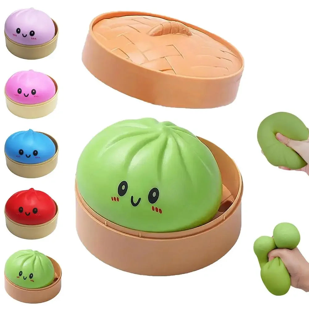 Colorful Dumpling Squishes Stress Balls Reusable Low Rebound Decompression Toys Dough Ball Unique Home Decoration Gifts