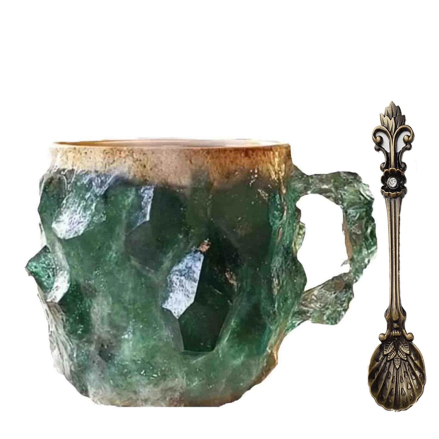 Mineral Crystal Coffee Mug 2025  New Multi-Colored Elegant Crystal Christmas Mugs Gift for Home and Office kitchen Supplies