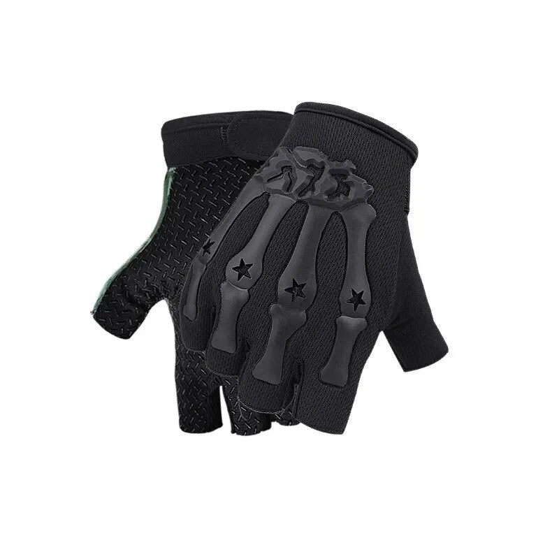 Tactical Riding Fingerless Gloves Non-slip Half Finger Gloves for Motorcycle Cycling Climbing Hiking Hunting Outdoor Sports