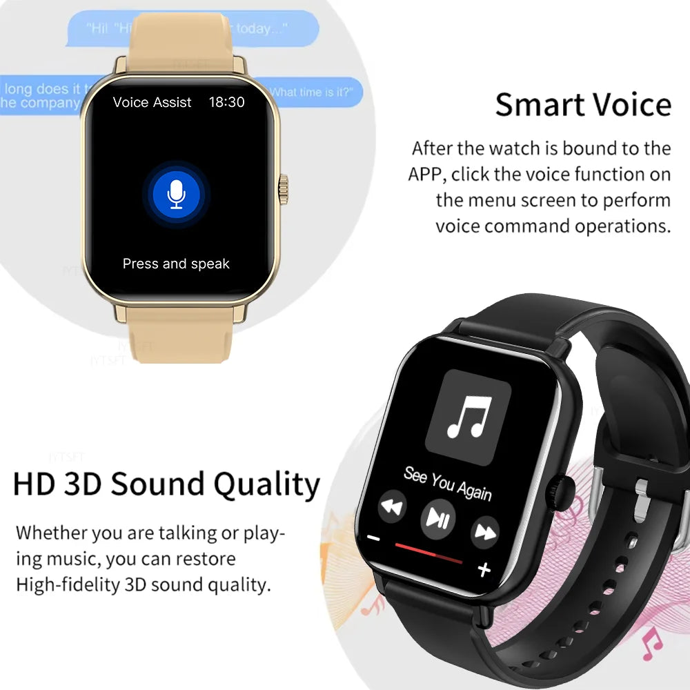 KESHUYOU 2025 New Smart Watch Men Women Full Touch Screen Heart Rate Tracker Bluetooth Talking Sports Smart Watch Holiday Gift
