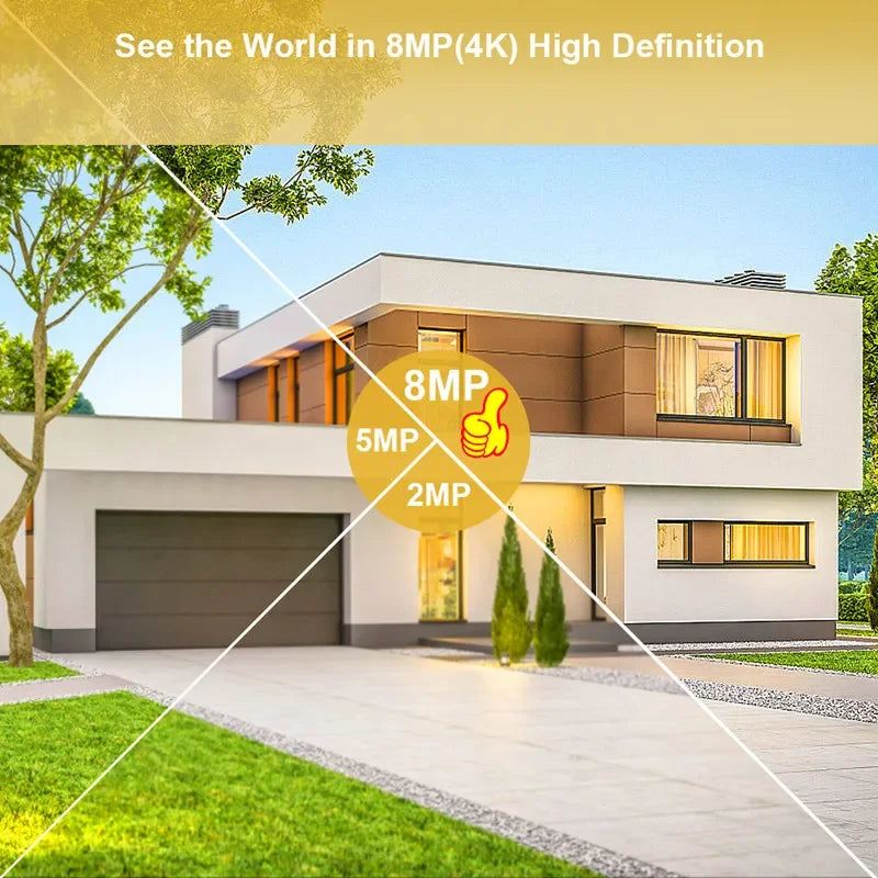 4K 8MP Wireless IP Camera Outdoor Security Wifi PTZ Camera 4MP HD Auto Tracking Video Surveillance CCTV Camera P2P iCsee APP