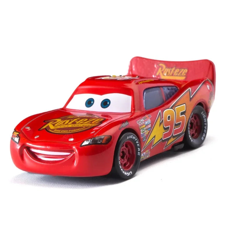 Cars Disney Pixar Cars Toy Lightning McQueen Jackson Storm Mater Sally Sheriff 1:55 Diecast Model Car Toy Children Birthday Gift