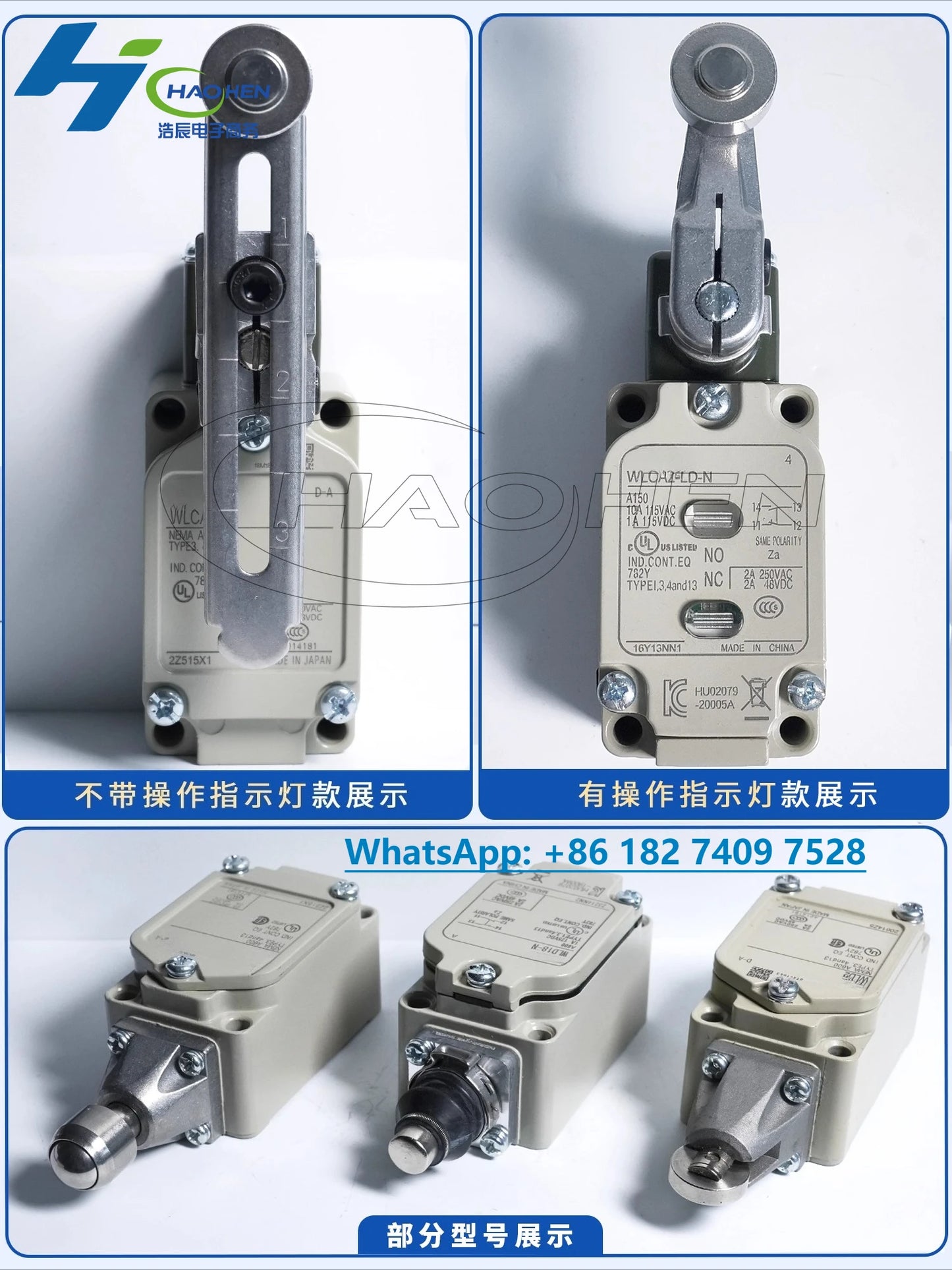 Limit Switch WLCA2-7 WLCA2-8-N-RP-TC-TH-LD-N--2NLD/E Stroke G12