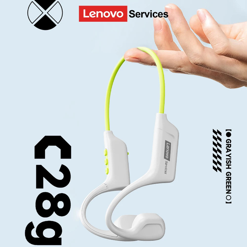 Genuine Lenovo S102 Bone Conduction Earphones Air Conduction Headphones BT V6.0 Wireless Sports HiFi Sound Waterproof Headsets