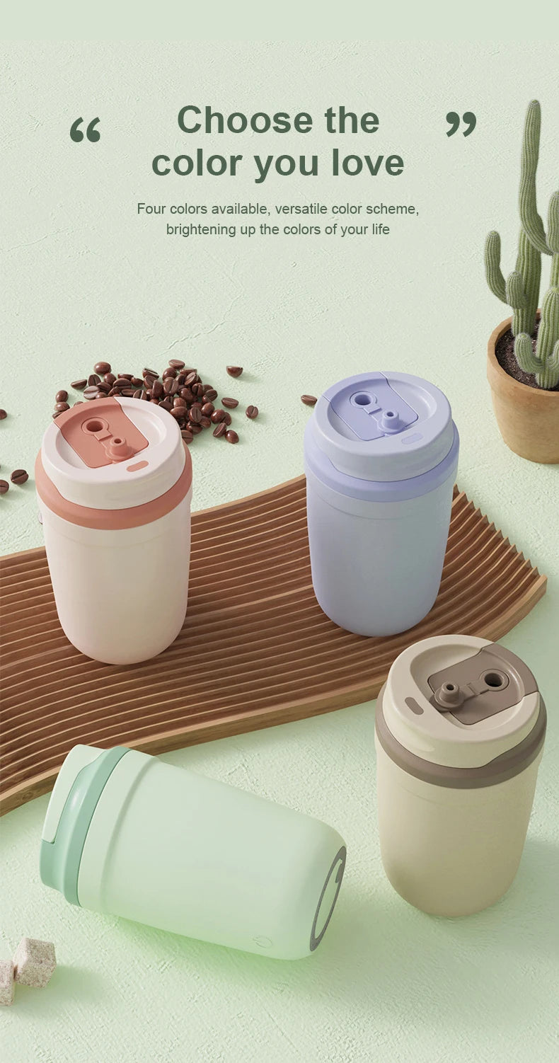 Mini Electric Coffee Self Mixing Mug Waterproof Food Safe Coffee Mug USB Rechargeable Automatic Magnetic Cup For Tea 380ML