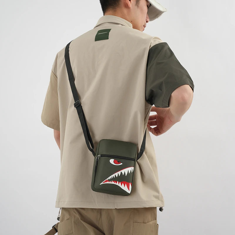 Men's Casual Oxford Shoulder Bag - Unisex Crossbody Phone Pouch with Adjustable Strap (Travel Waist Pack & Chest Bag)