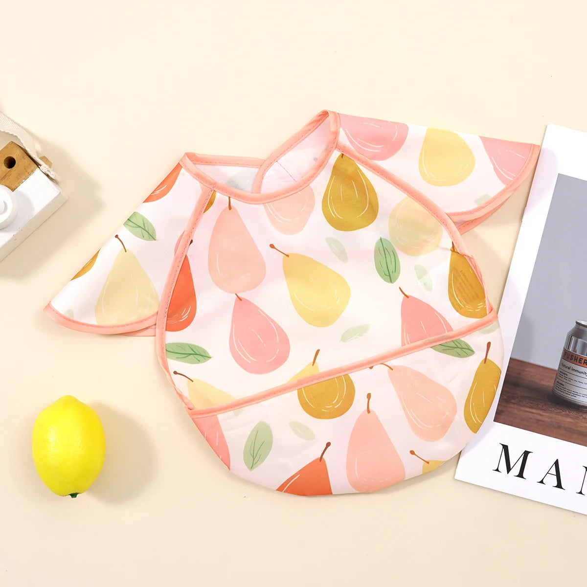 Kangobaby #My Soft Life# New Waterproof Baby Sleeveless Feeding Bib Fashion Full Body Cover