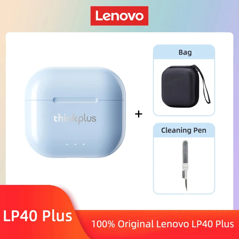 Lenovo LP40 II Earphones Original LP40 plus TWS Wireless Bluetooth 5.3 Headphones Sport Noise Reduction Touch Control Earbudss