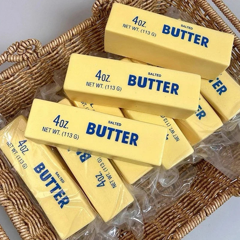 Butter Sticks Squeeze Squishy Sensory Stress Ball Stress Relief Anti-Anxiety Butter Chocolate Party Favors Gift 버터 해압