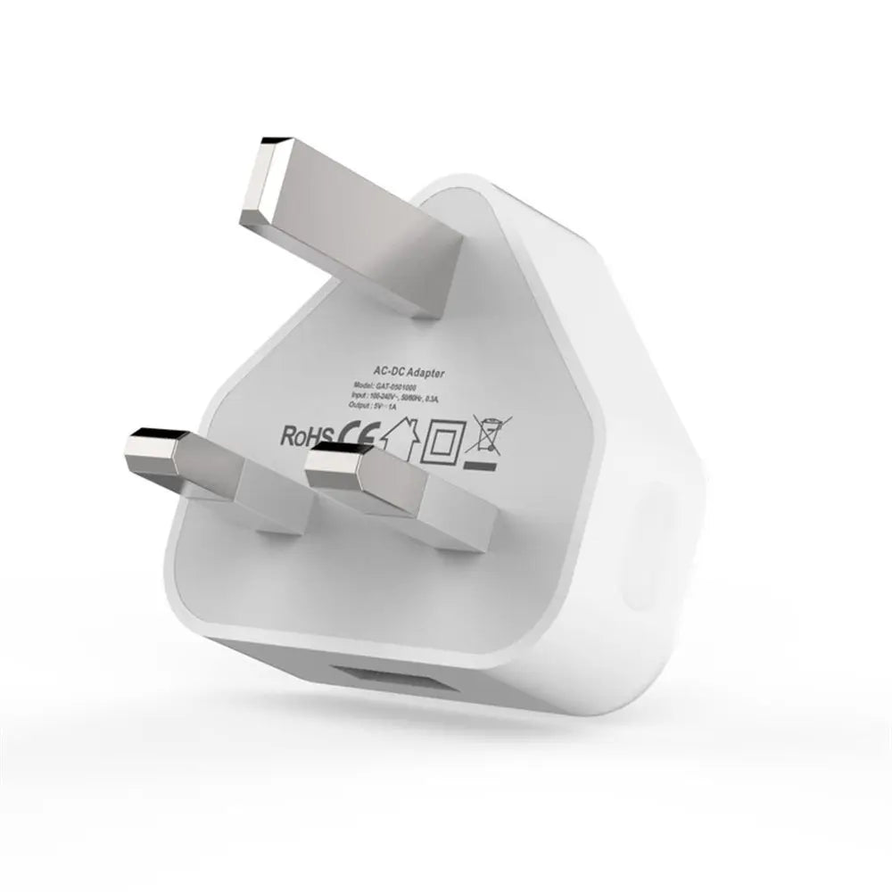 3 Pin UK Plug 5V 1A USB Wall Charger Power Adapter Home Charging