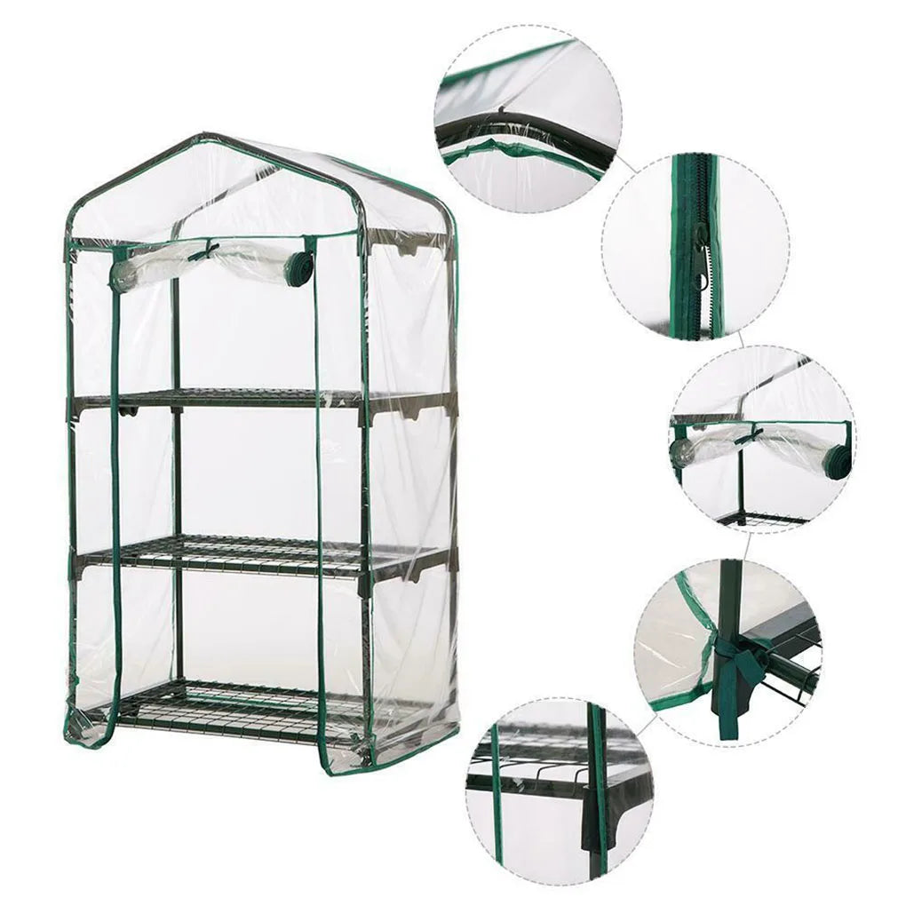 Transparent  Garden Warmer Cover PVC Flower and Plant Insulated Warming Shed Greenhouse Warming Sunroom  Rainproof Cover