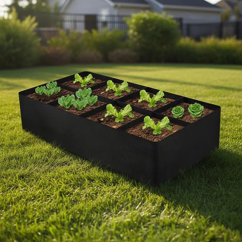 Raised Garden Bed Black Grow Bag for Vegetable Flower Planter Reusable Breathable Felt Bag for Indoor Balcony Outdoor