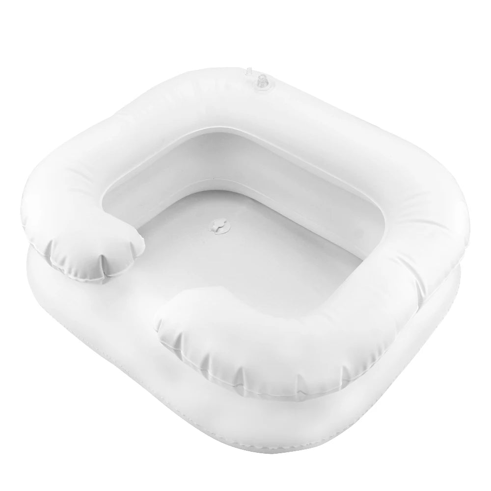 Shampoo Tray Hair Washing Basin for The Disabled Inflatable Shampoo Basin Tub Portable With Drain Tube PVC