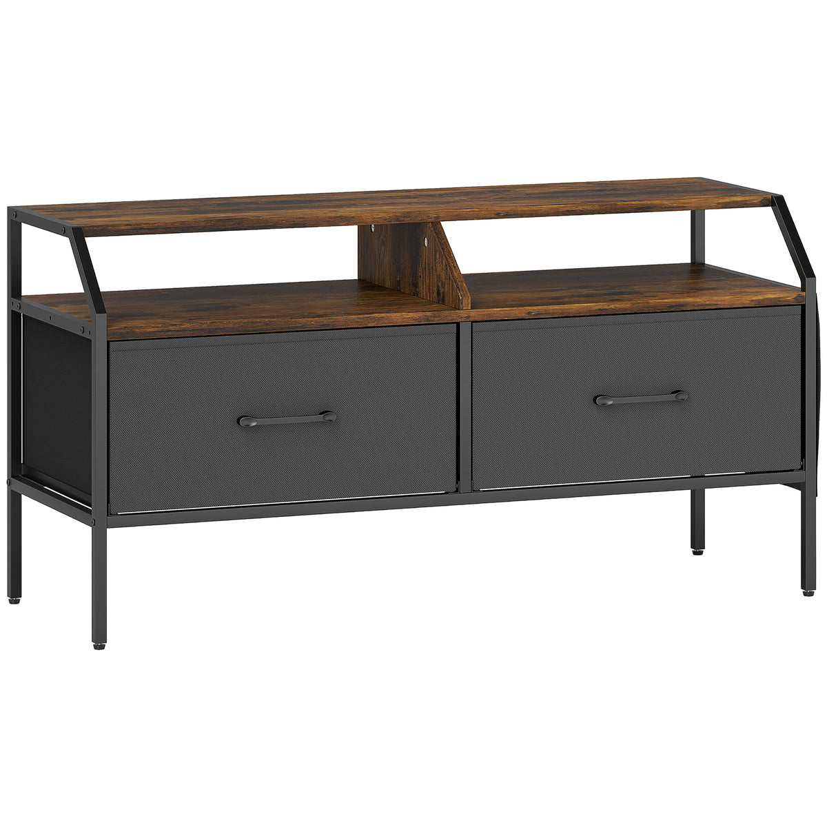 HOMCOM Industrial-Style TV Stand Cabinet - Brown