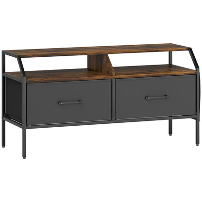 HOMCOM Industrial-Style TV Stand Cabinet - Brown