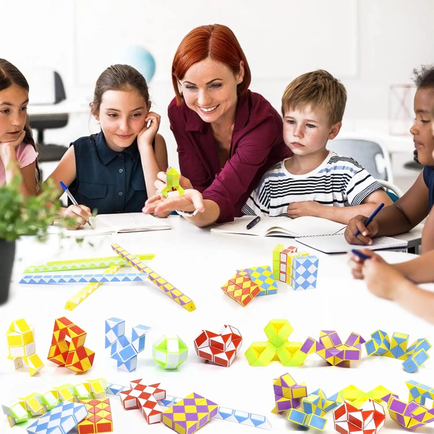 1/20Pcs Folding Magic Snake Ruler Puzzle - Antistress Educational Toy with Birthday Party Favors and Goodie Bags Party Gift