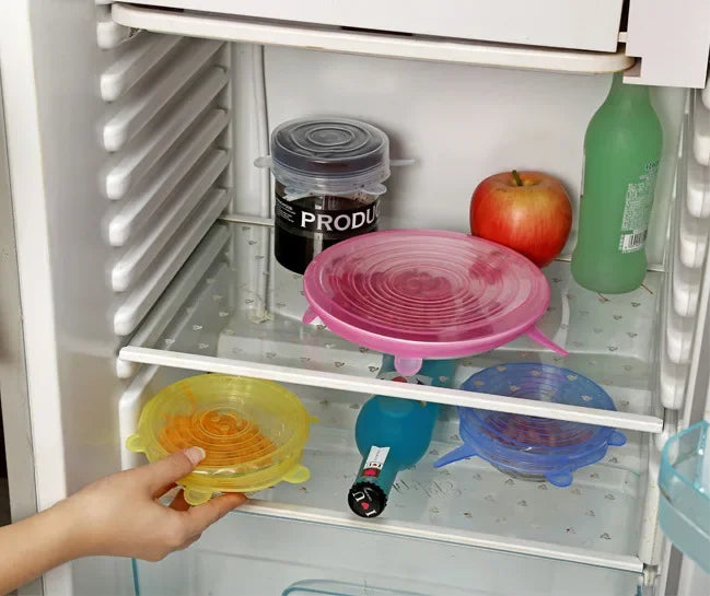 Silicone Stretch Lid Kitchen Accessories Can Be Reused Food Cover Plastic Wrap Cover Fresh-keeping Sealed Bowl Storage Home