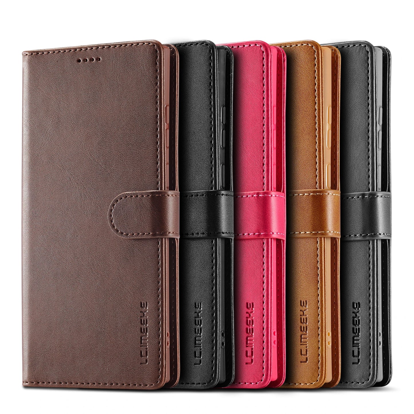 Business Leather Case for Samsung Galaxy S26 S25 Ultra S24 S23 FE S22 S21 S20 S10 Plus Note 20 + Flip Wallet Card Holder Cover