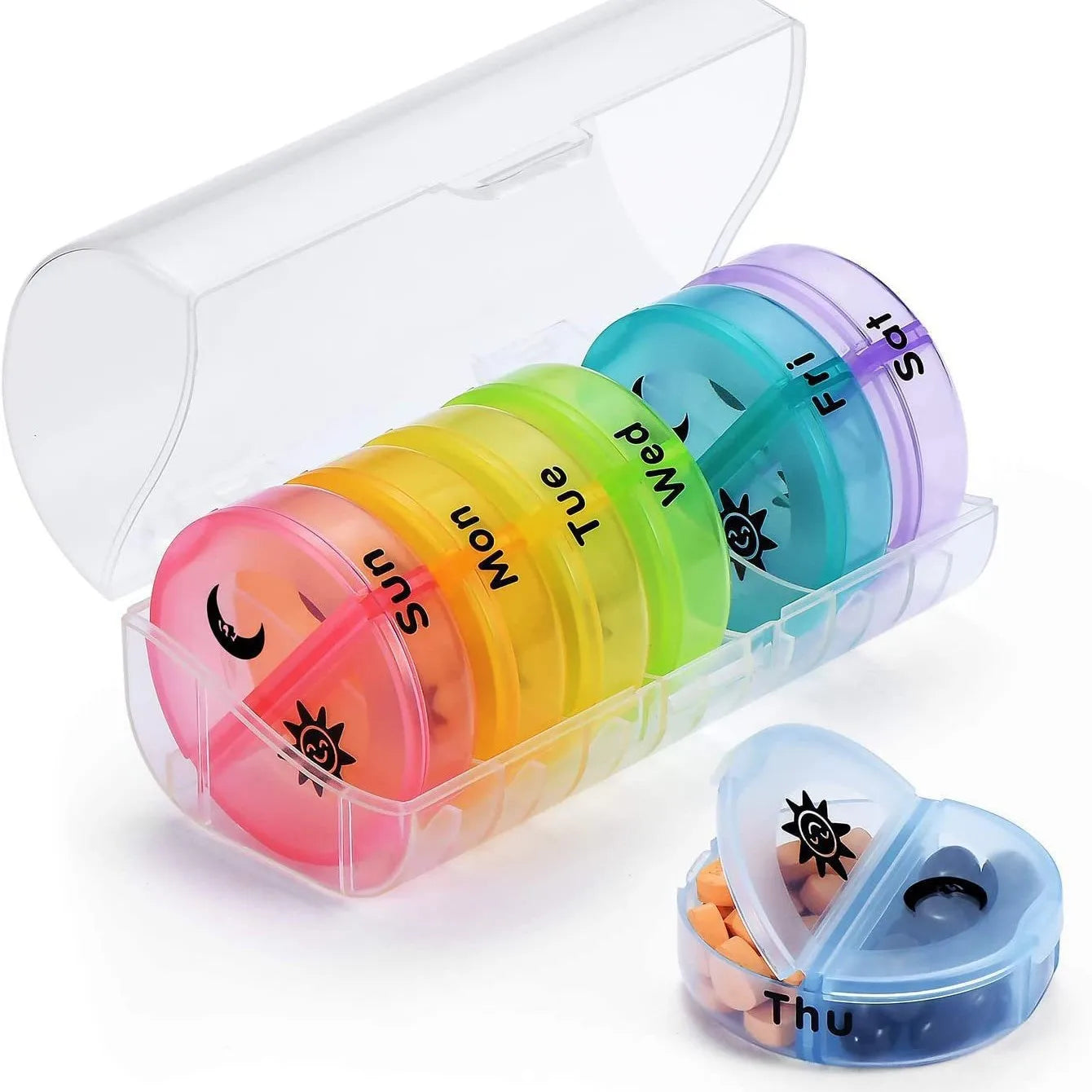 1PC Weekly Pill Case Pillbox 7 Days Medicine Tablet Box Portable Travel Drugs Storage Organizer Secret Compartments Pill Box