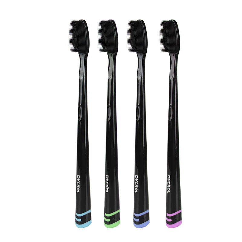 2/6/10Pcs Random Color Silicone Bristle Deep Cleaning Outdoor Travel Convenient Toothbrush Home Essential Holiday Gift Great Cleaning Power Christmas Gift