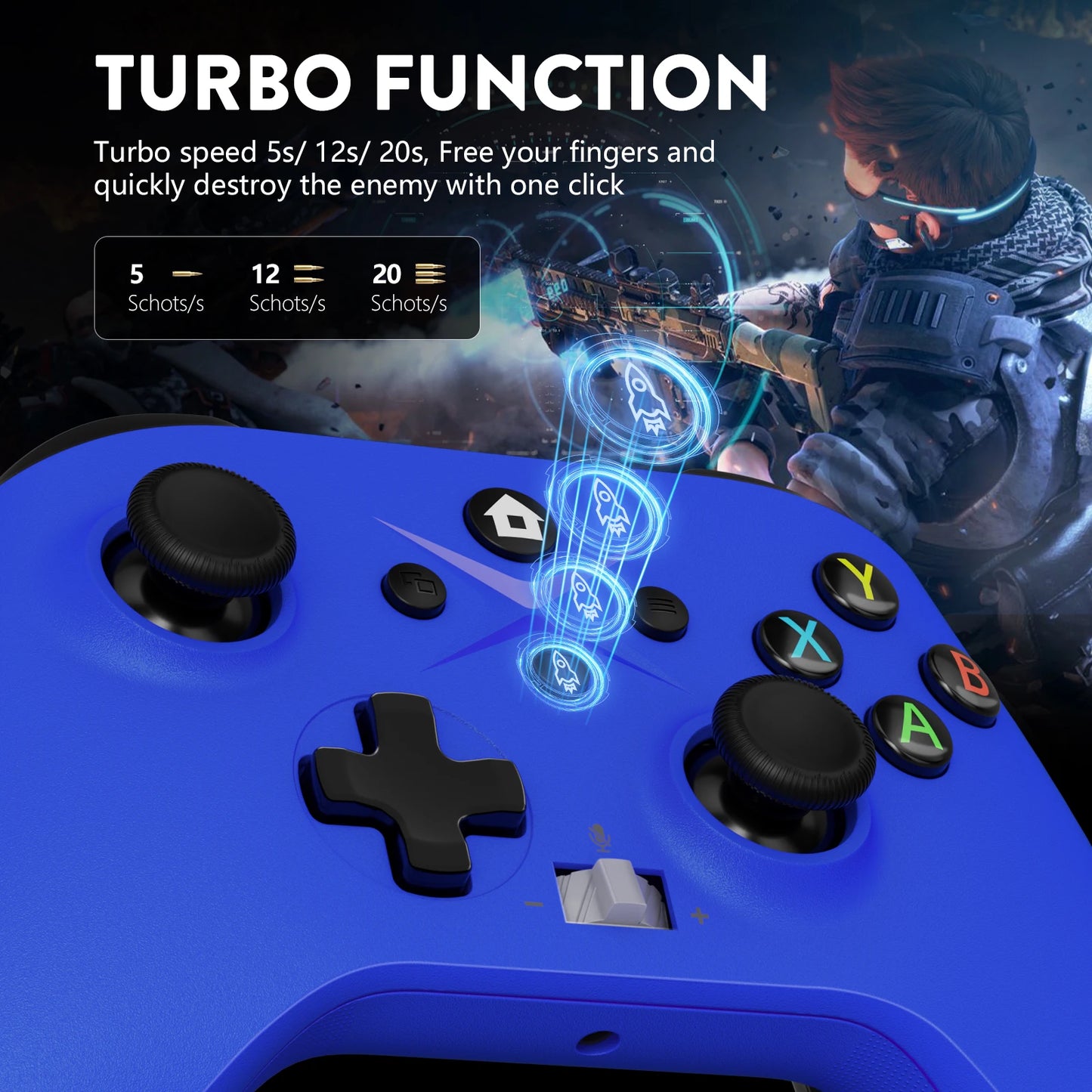 2.4G Wireless Gamepad For Xbox One Series X/S/PC/IOS//Steam 6 Axis Gyro Turbo Function Game Consoles XBOX Controller Joystick