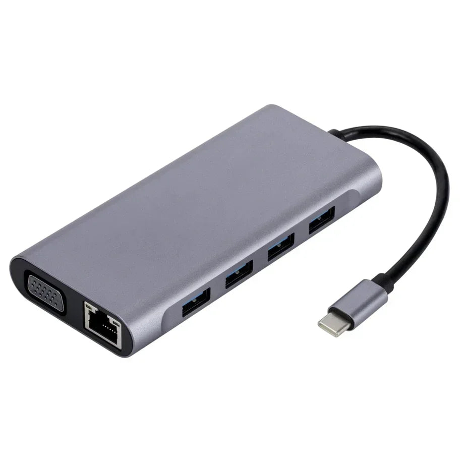 USB C HUB 4K 30Hz Type-C to HDMI-compatible USB 3.0 Adapter 11 in 1 Type C HUB Dock PD 87W USB C Splitter for MacBook Pro Air