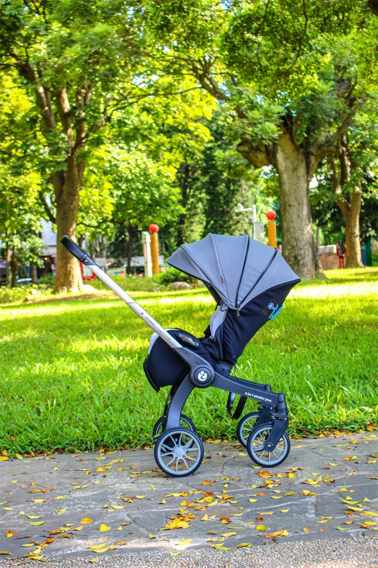 EU STOCK Foldable Lightweight baby stroller Multifunctional Four Wheels poussette bebe 3 en 1 Portable baby wagon