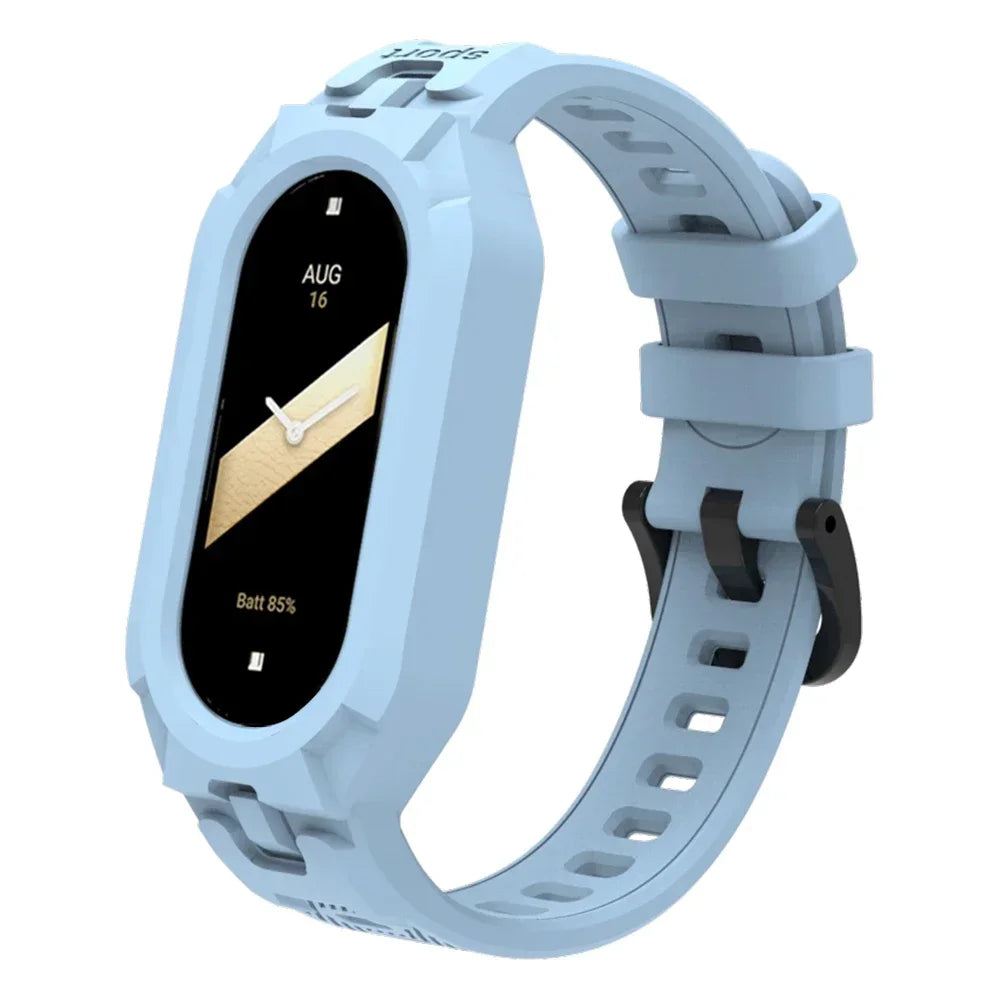Silicone Sport Strap For Xiaomi Mi Band 9 8 7 6 5 Replacement Soft TPU Case Smartwatch Wristband For Xiaomi Mi Band 9 Bracelets