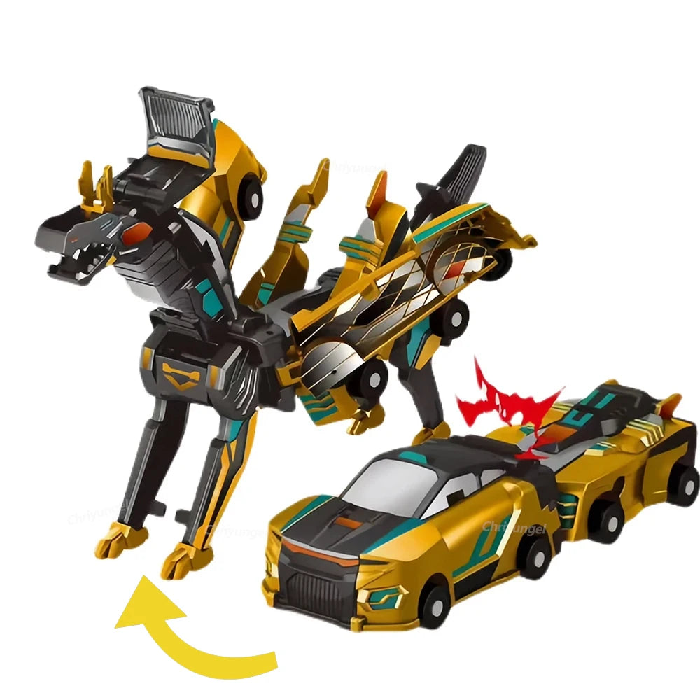 Ultimate Unicorn 2-in-1 Magnetic Car Toy, Transforming Robot for Kids, Inertial Sliding Racing Car, Impact Deformation DIY Toy